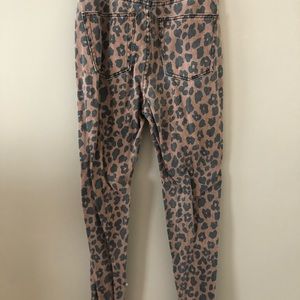 leopard printed jeans